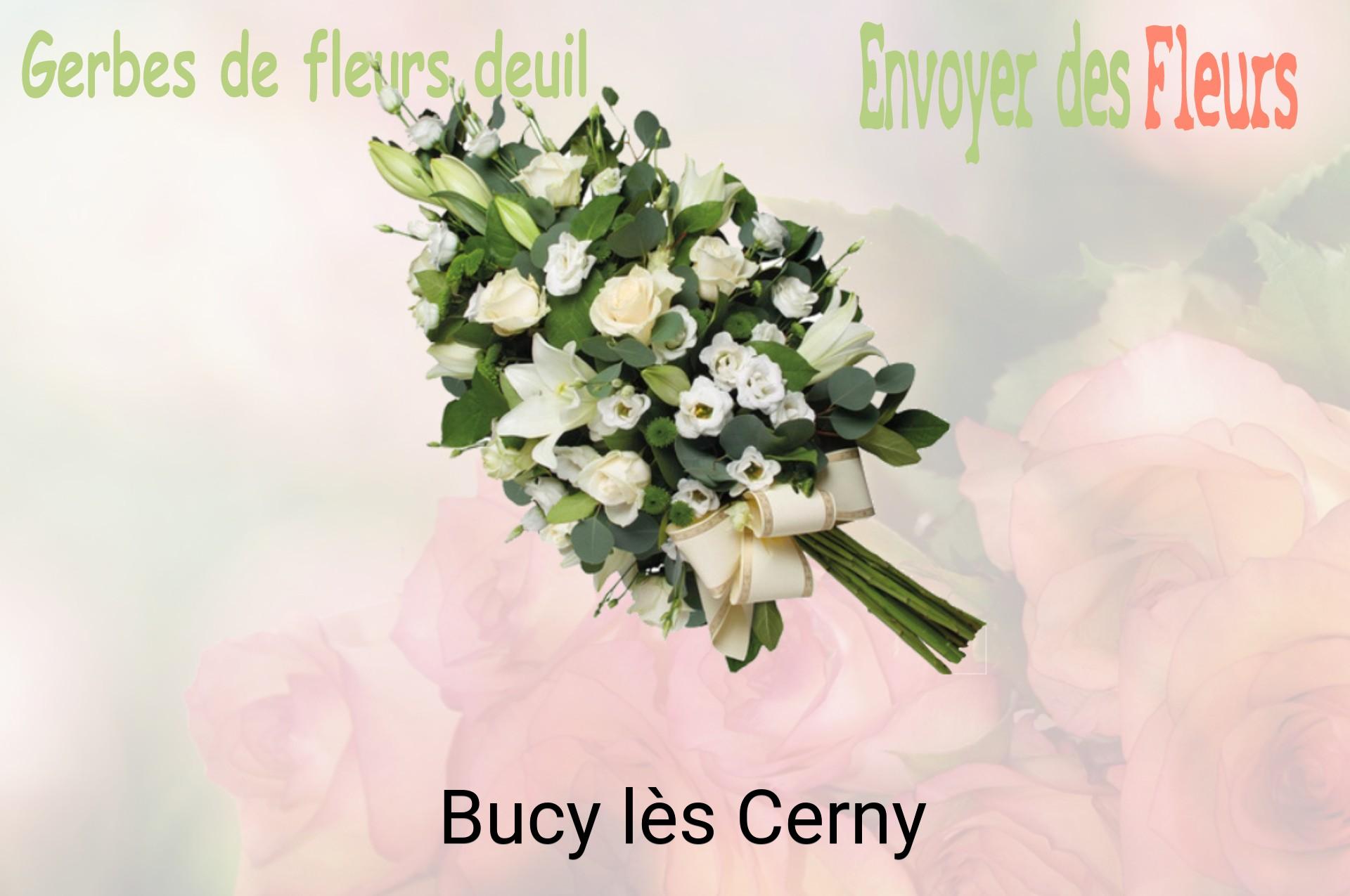 Gerbe de fleurs de deuil livrée à Bucy-lès-Cerny